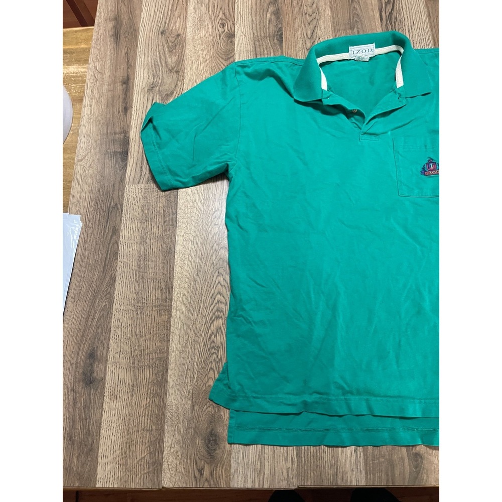 IZOD Shirt, Men's Size Large, Green, Polo Shirt, Short Sleeve - Picture 3 of 9